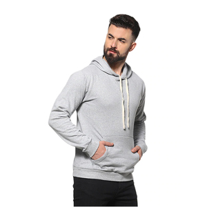 Pull-over à capuche personnalisé grande taille pour hommes Sweat-shirt à capuche surdimensionné respirant polaire vierge solide motif doublé Techniques lavées - Product Image 4