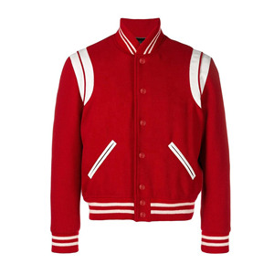 Veste d'hiver personnalisée 270kg 100% laine/cuir pour hommes Prix de gros recadrée Letterman Fabrication Veste universitaire confortable - Product Image 6