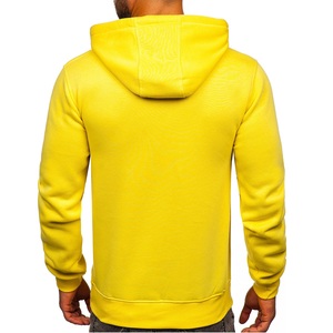 US EU Oversize personnalisé écologique polaire hiver couleur unie sweats à capuche brodés 65 coton 35 polyester sweat à capuche pour hommes - Product Image 6