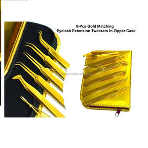 Pincettes pour extension de cils, pinces en acier inoxydable de haute qualité différentes formes et tailles, 12 pièces - Product Image 3