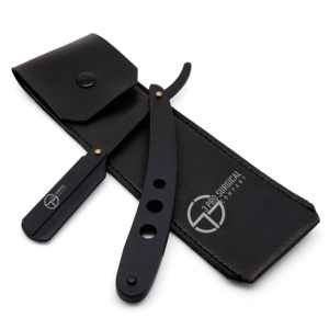 Maquinilla de afeitar desechable profesional con mango de plástico de Metal negro de acero inoxidable de una sola hoja para afeitarse cara cuerpo axilas - Product Image 5