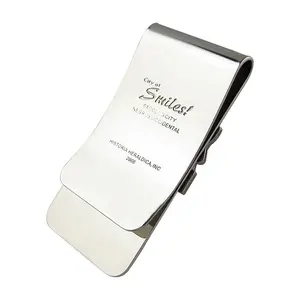 कोई Mimimum कस्टम लोगो थोक व्यक्तिगत लेजर उत्कीर्णन धातु लक्जरी स्टेनलेस स्टील पैसे क्लिप - Product Image 1