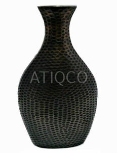 แจกันดอกไม้โลหะอะลูมิเนียมดีไซน์โบราณลวดลายดอกไม้ทำมือสวยงามทันสมัยและเรียบง่าย - Product Image 2