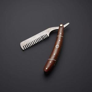 Lame de damas pour barbier, rasoir avec manche en os, barbe, super tranchante, articles cadeaux - Product Image 1