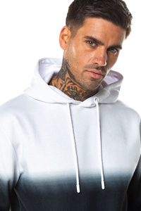 Sudadera con capucha de poliéster de talla grande personalizada para hombre Sudadera con estampado sublimado con diseño forrado Técnica lavada - Product Image 3