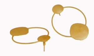 Boucles d'oreilles tendance en laiton plaqué or pour filles et femmes, nouvelle collection - Product Image 4