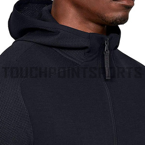 Sweat à capuche à manches longues avec fermeture éclair pour homme, tissu de couleur pure, 1 ou 4 - Product Image 5
