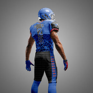 Uniforme de Fútbol Americano Sublimado de Manga Corta de Poliéster para Equipos, Venta al Por Mayor 2025, Calidad de Fábrica, Cosido, Gran Venta - Product Image 2