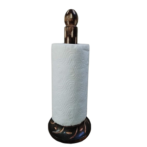 Custom Design Contemporary Medieval Edge Wood Paper <b>Towel</b> Holder Kitchen <b>Bathroom</b> <b>Stand</b> Tissue Holder Largest Manufacture - Product Image 1