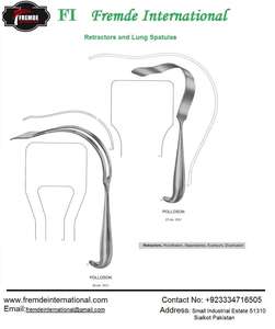 Retractores Harrington y Espátula Pulmonar & Retractor Harrington-Pemberton y Espátula Pulmonar con Certificación CE e ISO - Product Image 3