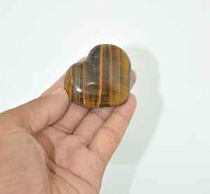 Grabado de Corazón Hinchado de Ojo de Tigre en Piedra Preciosa, Mascota de Cristal Natural de Ágata Grado AAA, Ecológico para Hogar/Boda - Product Image 1