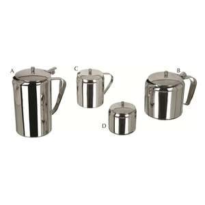 Botes de leche y azúcar ecológicos de acero inoxidable 2L con tapas para juegos de café y té - Product Image 5