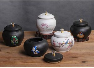 Wholesale Ceramic Cremation Urn Sealed Lid Memorial Urn <b>for</b> Human <b>Ashes</b> Funeral <b>Keepsake</b> Urn - Product Image 2
