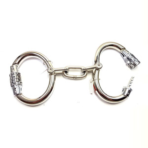 Menottes IRISCO avec cadenas à combinaison, acier chirurgical inoxydable, taille/couleur/design personnalisable, jouets sexuels de bondage de haute qualité, BDSM - Product Image 3