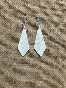 Boucles d'oreilles pendantes vintage en os de buffle plaqué argent, goutte d'eau, artisanales, pour femmes, nouveau design, bijoux de mode, Inde, 2024 - Product Image 6