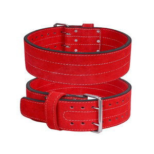 Palanca de cuero negro de 10mm Pro Belt Power Lifting Gym Training Logotipo personalizado Equipo de fitness Material de goma con rodilla - Product Image 1