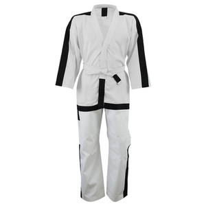 Uniforme de Taekwondo para artes marciales, material de algodón con logo personalizado, WTF - Product Image 4