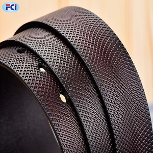 Ceinture décontractée de haute qualité pour hommes en cuir véritable avec épingle en relief en maille pour boucle et alliage pour la mode de boucle - Product Image 6