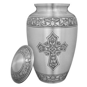 Nuevas Urnas de Cremación de Metal Personalizables, Estilo Americano, Acabado Brillante, Ecológicas, Diseño de Lobo, 220 Pulgadas Cúbicas - Product Image 3
