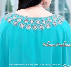 2024 Luxuryงานแต่งงานเสื้อผ้าลูกปัดเย็บปักถักร้อยAbaya PLUSขนาดคําชุดอิสลามสุภาพสตรีHeavyชุดเพื่อนเจ้าสาว - Product Image 3