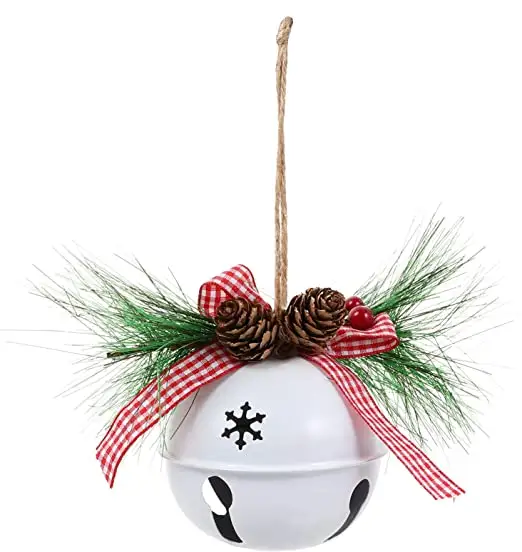 High Quality Snowflake Design Christmas Decoration Hanging Jingle Bell Ornament