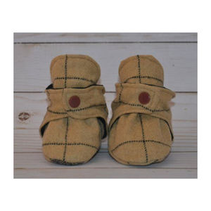 100% coton biologique bébé chaussettes polaire à l'intérieur à l'extérieur antidérapant fond souple enfant en bas âge nouveau-né chaussure à lacets bébé chaussons - Product Image 1