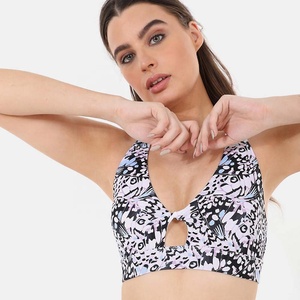 PIHA SPORTS Women's Plus Size Padded Sports <b>Bra</b> <b>Removable</b> Chest <b>Pad</b> Lightweight Breathable Support for Yoga Gym-Racerback U-Neck - Product Image 3