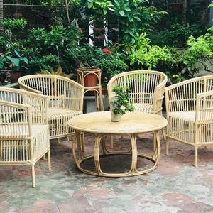 Set di mobili in rattan Vietnam ecologico e resistente