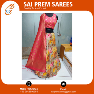 Lehenga pour vêtements de mariage avec dupata en soie Pure et Blouse achetez chez le fournisseur en gros contactez le fournisseur pour la commande en gros - Product Image 4