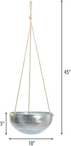Nouveau Design attrayant, jardinière galvanisée suspendue et Pot de fleurs pour la maison, l'hôtel, la chambre à coucher et le salon - Product Image 2