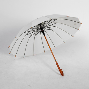 Vintage En Bois Poignée En Forme De Parapluie 16 Os Pluie <span class=keywords><strong>Solide</strong></span> Coupe-Vent Grand Parapluie Hommes Femmes Cadeau <span class=keywords><strong>Parasol</strong></span> - Product Image 2