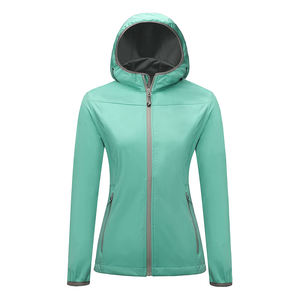 Chaqueta de concha suave Ecuestre para mujer, chaqueta de tela suave con logotipo personalizado, elegante, baja cantidad mínima, Etiqueta Privada, softshell - Product Image 4