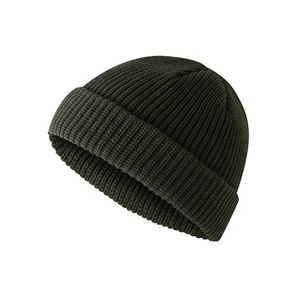 Gorro de punto unisex 100% acrílico sin dobladillo, redondeado, cálido para invierno, diseño personalizado, logotipo bordado, estilo con remache de lazo - Product Image 2
