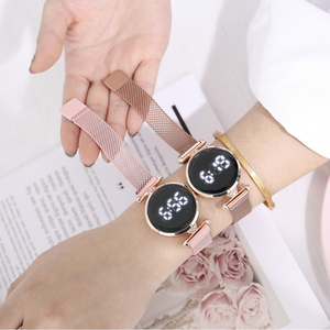 Nouvelle montre-bracelet numérique LED à vente chaude, bracelet à boucle magnétique, montre à quartz pour femmes - Product Image 5