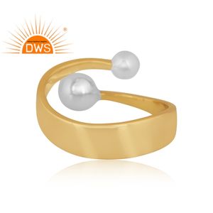 Anillo Ajustable con Bisel de Latón de Diseño Personalizado Hecho a Mano, Joyería de Moda para Mujer, Sin Níquel ni Plomo - Product Image 4
