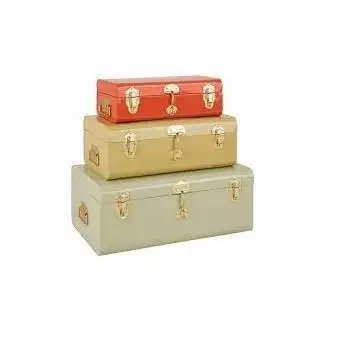 光沢のある小さなサイズのトランクボックスTREASURE CHEST KIDS TOY BOXES HOME DECOR LOCKED BOX低価格最高品質のジュエル収納コンテナ