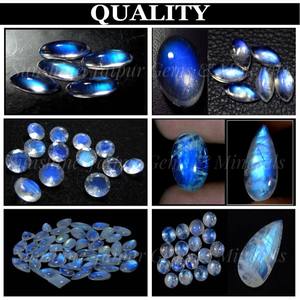 Haute qualité 13mm brillant naturel arc-en-ciel pierre de lune en gros prix usine pierre précieuse avec certificat IGI - Product Image 6