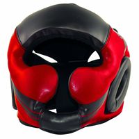 Protège-tête d'entraînement de boxe Fit 2 Fight, en ABS+PC et cuir PU, respirant, réglable, couleur personnalisée, protection intégrale du visage, ovale