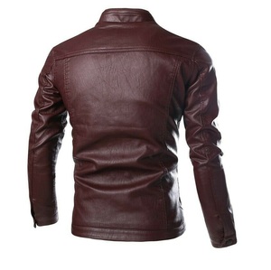 Maroon Colo แจ็กเก็ตหนังแกะจริงแบบมีซิป,สำหรับทุกเพศเสื้อนักขี่มอเตอร์ไซค์มอเตอร์ไซค์เสื้อสีผลิตในปากีสถาน - Product Image 2