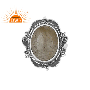 Anillo de Plata de Ley 925 con piedras preciosas de diseño antiguo, joyería hecha a mano - Product Image 1