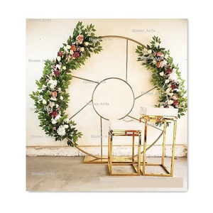 Fondo de Hierro de Doble Aro, Último Diseño, Tamaño Personalizado, para Decoración de Ceremonias de Boda - Product Image 4