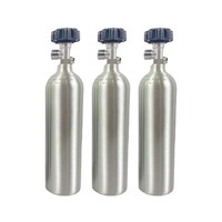 Gran oferta, cilindro de Gas CO2 de aluminio de 2L para acuario con válvula lateral frontal de alta presión W21.8 directamente de la fábrica de Taiwán