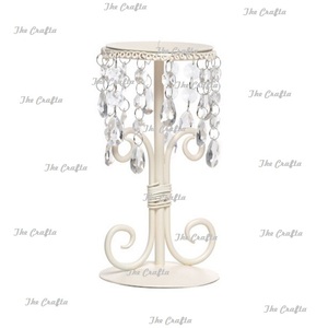 Centro de mesa decorativo de hierro y cristal, centro de mesa de tamaño y forma personalizado para decoración del banquete de boda - Product Image 4