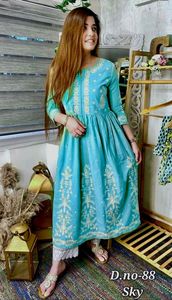 Kurtis-Robe Indienne en Coton pour Femme, Dernier Design de Mode, Prêt à Porter, à Bas Prix avec Veste Dupatta, Vente en Gros de Vêtements, Shalwar Kameez - Product Image 2