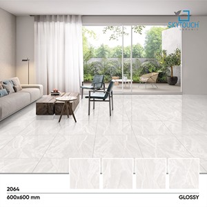 Baldosas de porcelana sólida de calidad superior de 600X600MM, embalaje digno de exportación de India gris brillante bellamente diseñado - Product Image 5
