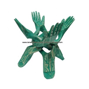 Hand Carved Wooden Stand With 4 Legs for Trinket Dish Jewelry Dish Key Bowl <b>Abalone</b> <b>Shells</b> - Product Image 1
