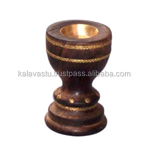 Quemador de incienso y carbón hecho a mano de latón con base de madera y taza de latón, soporte para aromaterapia con incienso. - Product Image 5