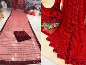 Lourd Dola soie broderie travail Saree avec chemisier pièce Festival porter Sari indien dames femmes porter Sari pas cher bas prix Surat ApparelGarment - Product Image 2