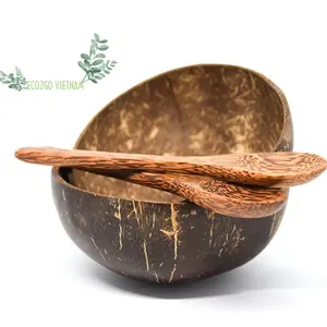 工艺品天然可持续椰子壳碗蜡烛，带免费标志，可用于家庭、酒店、餐厅、咖啡店