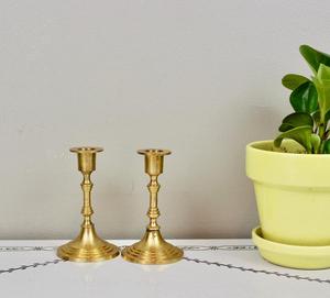 BRASS TAPER <b>SMALL</b> HIGH QUALITY BRASS <b>CANDLE</b> HOLDER BY BRASSWORLD INDIA - Product Image 5